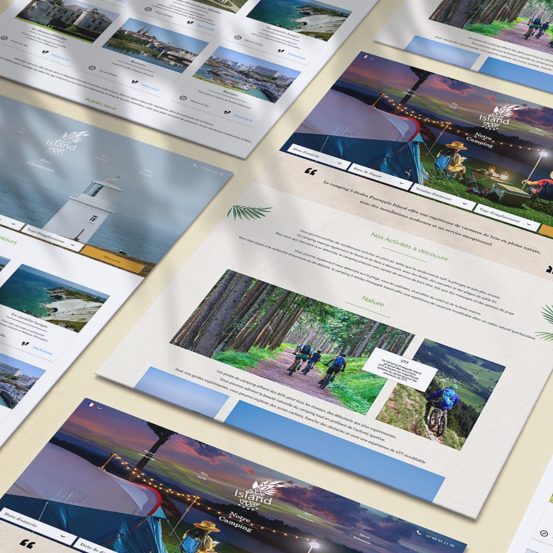 Mockup maquette adobe xd camping